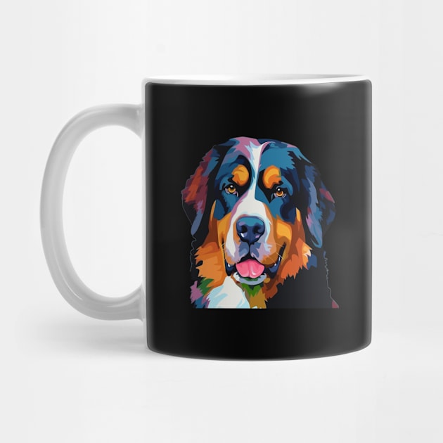 Bernese Mountain Dog - Bernese Mt Dog Colorful by Kudostees